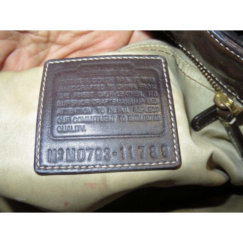 COACH 2007 Vintage 11789 Madeline Brown Patent Leather Double Handle Satchel - Picture 11 of 12